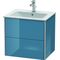 Duravit Waschtischunterbau XSQUARE 560x610x478mm stone blue hochglanz