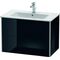 Duravit Waschtischunterbau XSQUARE 560x810x478mm schwarz hochglanz