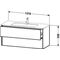 Duravit Waschtischunterbau XSQUARE 560x1210x478mm nordic weiß seidenmatt