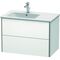 Duravit Waschtischunterbau XSQUARE 560x810x478mm, Becken links weiß matt