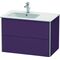 Duravit Waschtischunterbau XSQUARE 560x810x478mm Be li aubergine seidenmatt