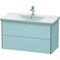 Duravit Waschtischunterbau XSQUARE 565x1010x473mm lichtblau seidenmatt