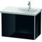 Duravit Waschtischunterbau XSQUARE Be re 565x810x473mm schwarz hochglanz