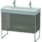 Duravit Waschtischunterbau XSQUARE 731x984x460mm flannel grey hochglanz