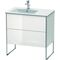 Duravit Waschtischunterbau XSQUARE 832x810x478mm Be links weiß hochglanz