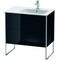Duravit Waschtischunterbau XSQUARE 832x810x478mm Be re schwarz hochglanz