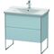 Duravit Waschtischunterbau XSQUARE 805x810x473mm lichtblau seidenmatt