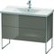 Duravit Waschtischunterbau XSQUARE 805x1010x473mm flannel grey hochglanz