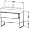 Duravit Waschtischunterbau XSQUARE 731x984x460mm nachtblau seidenmatt