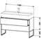 Duravit Waschtischunterbau XSQUARE 731x1184x460mm flannel grey seidenmatt