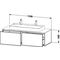 Duravit Waschtischunterbau XSQUARE 400x1400x548mm steingrau seidenmatt