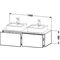 Duravit Waschtischunterbau XSQUARE 400x1400x548mm f 2 Be No weiß seidenmatt