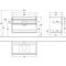 V&B Waschtischunterschrank VENTICELLO 957x606x502mm Griff chr Glossy Grey