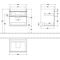 V&B Waschtischunterschrank VENTICELLO 603x590x502mm Griff Copper Glossy Grey
