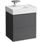 Laufen Waschtischunterbau KARTELL 600x580x450mm, 2 Schubladen schiefergrau