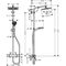 HG Showerpipe CROMETTA E 240 1JET DN 15 EcoSmart 9 l/min chrom