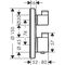 HG Fertigmontageset ECOSTAT S f UP-Thermostat 2 Verbr brushed bronze