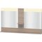 Duravit Spiegel VERO 142x1400x800mm, Beleuchtung pine silver