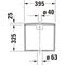 Duravit Spülkasten ME by Starck 390x180mm, Anschluss unten links weiß