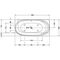 Duravit Badewanne CAPE COD 1900x900 1 RS Ecke rechts weiß
