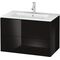 Duravit Waschtischunterbau L-CUBE 820x481x550mm schwarz hochglanz