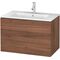 Duravit Waschtischunterbau L-CUBE 820x481x550mm nussbaum natur