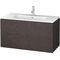 Duravit Waschtischunterbau L-CUBE 1020x481x550mm eiche dunkel gebürstet