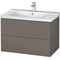 Duravit Waschtischunterbau L-CUBE 820x481x555mm flannel grey seidenmatt