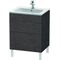 Duravit Waschtischunterbau L-CUBE 620x481x704mm eiche dunkel gebürstet