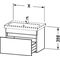 Duravit Waschtischunterbau DURASTYLE 368x580x398mm graphit matt/basalt matt
