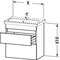 Duravit Waschtischunterbau DURASTYLE 368x580x610mm pine terra/weiß matt