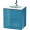 Duravit Waschtischunterbau L-CUBE 419x520x550mm stone blue hochglanz