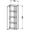Duravit Hochschrank DURASTYLE 240x500x1400mm Ans li taupe/basalt matt