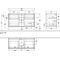 V&B Waschtischunterschrank FINION 1200x603x501mm Abdpl Glas bl ma glos. w