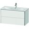 Duravit Waschtischunterbau XSQUARE 560x1010x478mm, 2 Schubkästen weiß matt