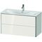 Duravit Waschtischunterbau XSQUARE 560x1010x478mm 2 Schubk weiß hochglanz