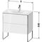 Duravit Waschtischunterbau XSQUARE 840x810x478mm, 2 Auszüge weiß seidenmatt