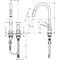 2-L Einhebel-Spültischmischer AXOR CITTE DN 15, mit Ausziehbrause brushed brass