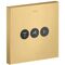 Ventil SQUARE AXOR SHOWERSOLUTIONS UP für 3 Verbraucher brushed gold optic