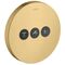 Ventil SHOWERSELECT ROUND AXOR UP für 3 Verbraucher brushed gold optic