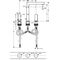 3-Loch-Waschtischarmatur AXOR UNO 200 Zerogriff polished black chrome