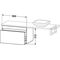 Duravit Konsolenunterschrank DURASTYLE 512x800x548mm eiche natur / weiß matt