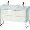 Duravit Waschtischunterbau XSQUARE 731x1184x460mm, 4 Auszüge weiß hochglanz