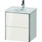 Duravit Waschtischunterbau XSQUARE 560x510x418mm 2 Schubk weiß hochglanz