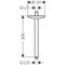 Deckenanschluss AXOR ONE DN 15 300 f Kopfbr 280 1jet pol. red go
