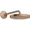 Kopfbrause 280 1jet AXOR ONE mit Brausearm brushed red gold
