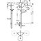 Showerpipe 280 1jet AXOR ONE Unterputz brushed brass