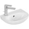 V&B Handwaschbecken O.NOVO 360x275mm HL li mit ÜL weiß