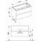 Keuco Waschtischunterbau X-LINE 1000x605x490mm cashmere