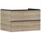 HG Waschtischunterschrank Xelu Q 780x485x550mm Ei natur Griff mattschwarz